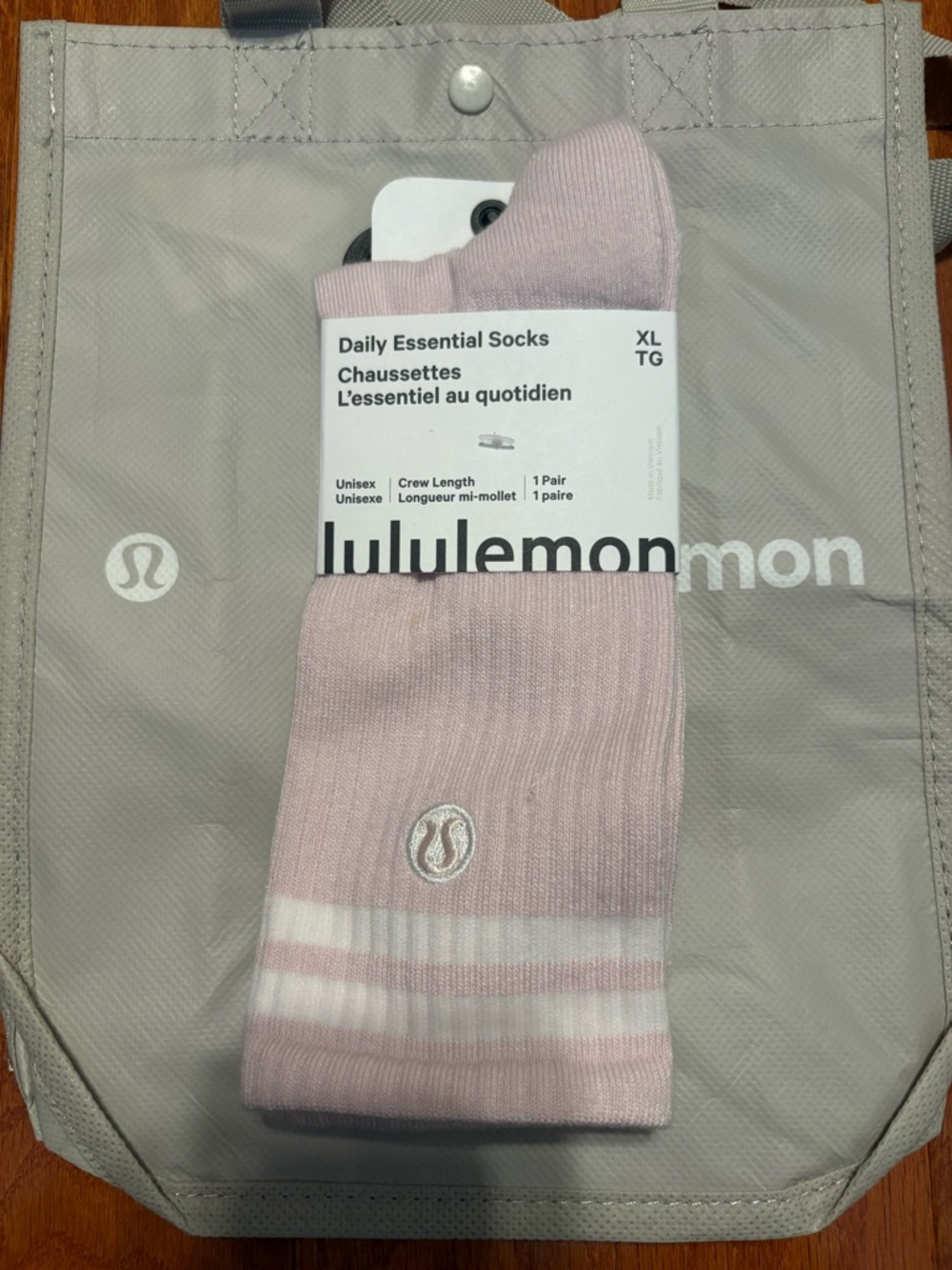 lululemon athletica Daily Essential Socks - White / pink  (XL)
